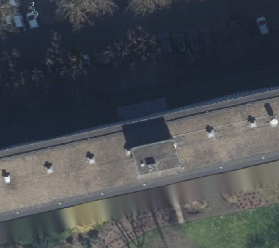 True ortho Luchtfoto op daksegment