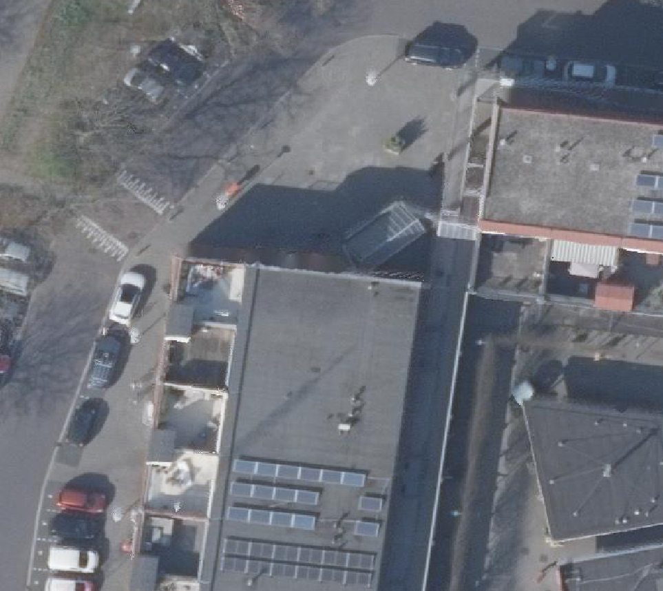 True ortho Luchtfoto op daksegment