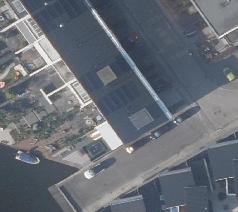 True ortho Luchtfoto op daksegment
