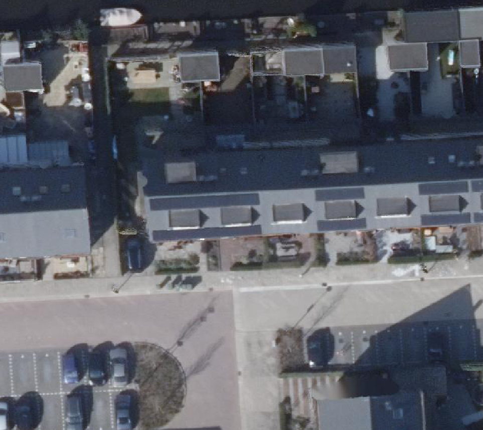 True ortho Luchtfoto op daksegment