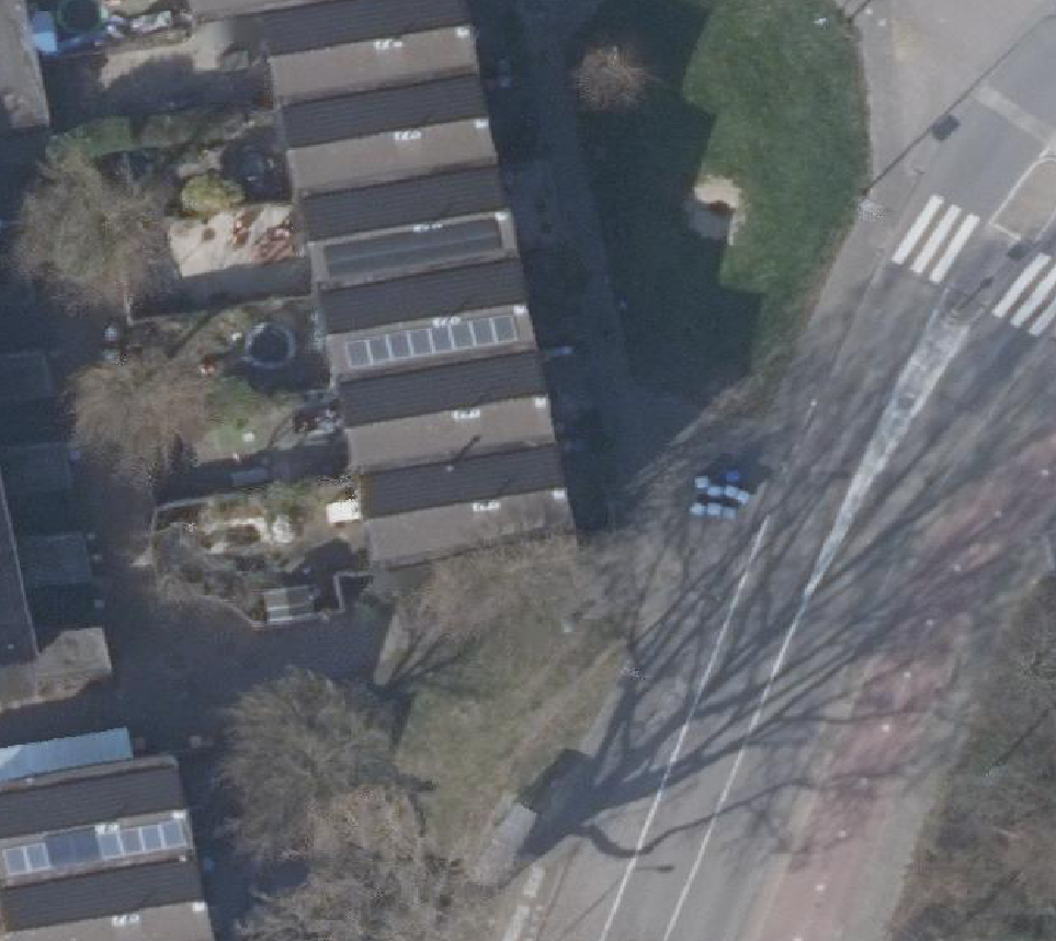 True ortho Luchtfoto op daksegment