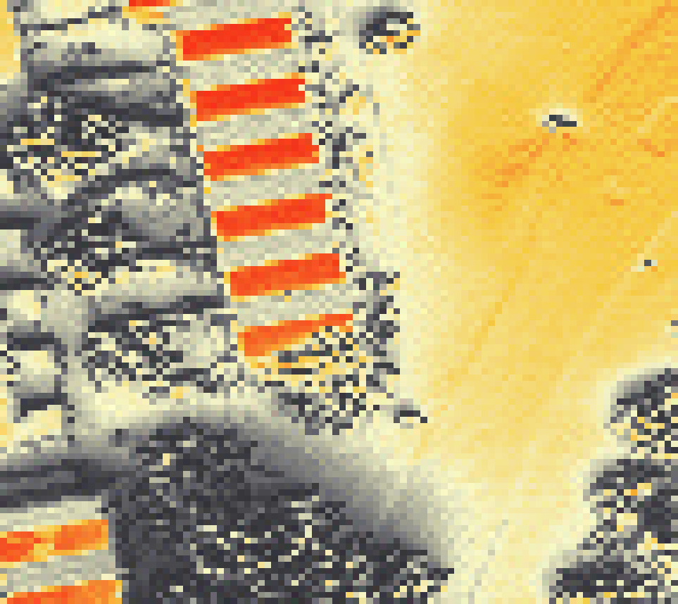 PV-irradiatie op daksegment met intensiteitsverdeling van zonlicht