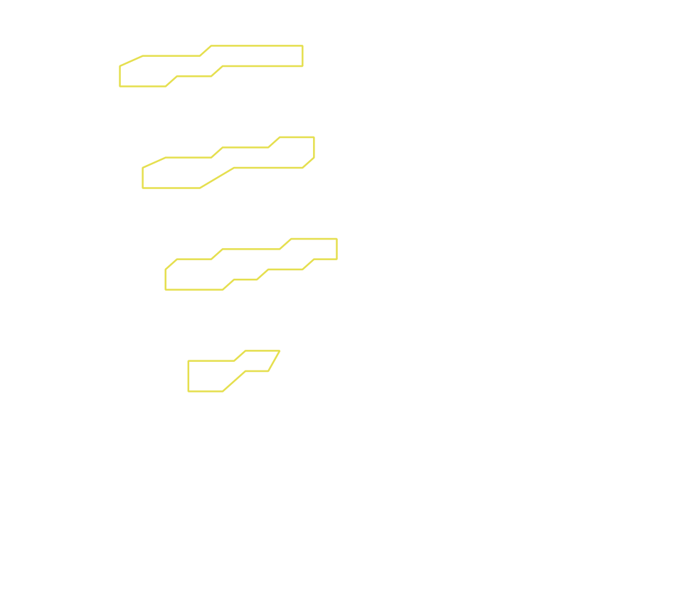 Daksegment ingezoomd met contourlijnen en structuurweergave