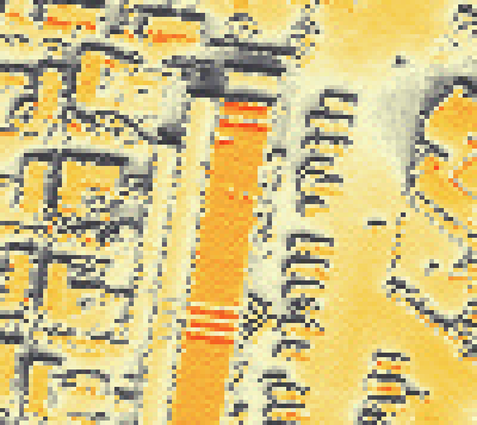 PV-irradiatie op daksegment met intensiteitsverdeling van zonlicht