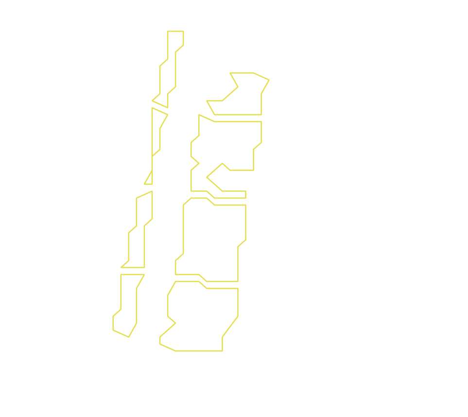 Daksegment ingezoomd met contourlijnen en structuurweergave