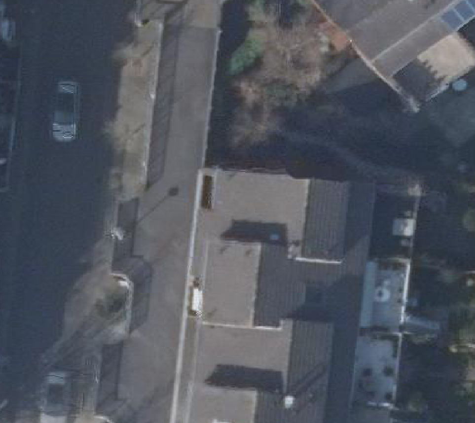 True ortho luchtfoto van Zaandam met zicht op woning