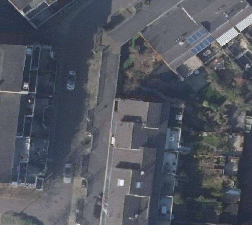 True ortho Luchtfoto op daksegment