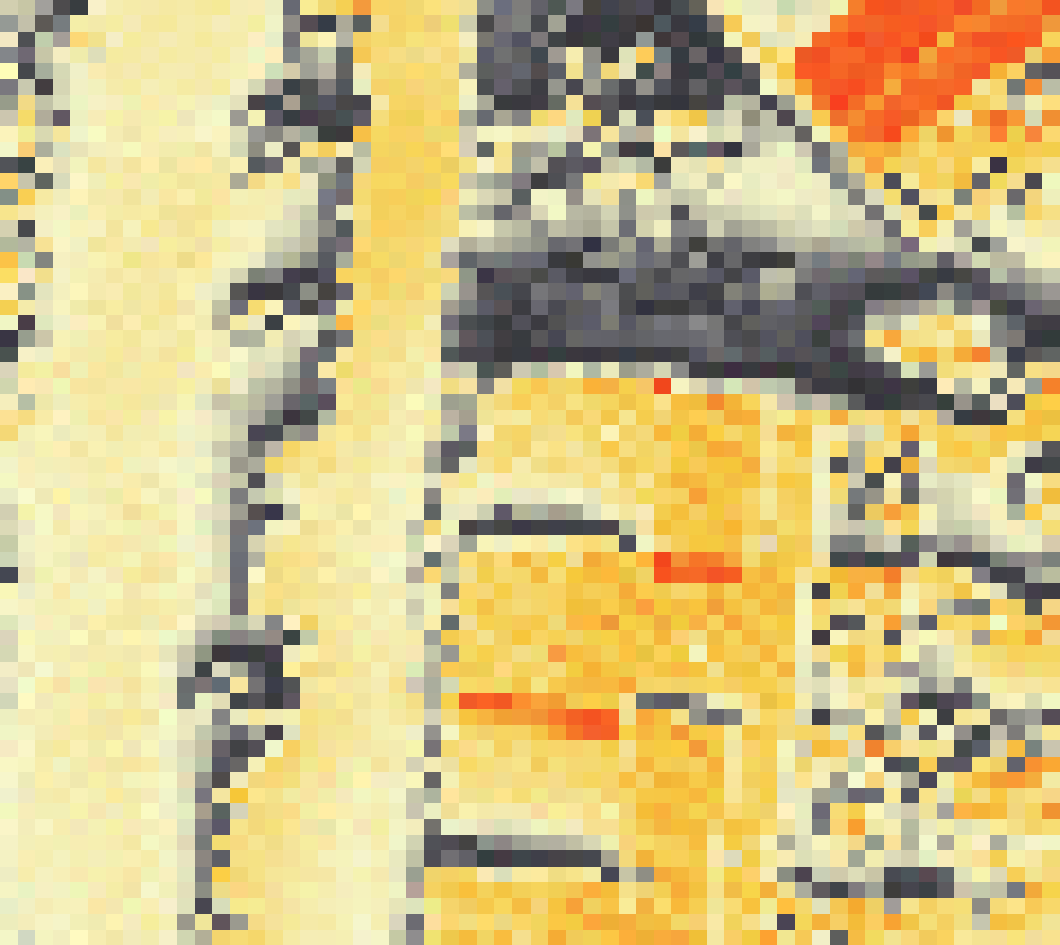 PV-irradiatie op daksegment ingezoomd met intensiteitsverdeling van zonlicht