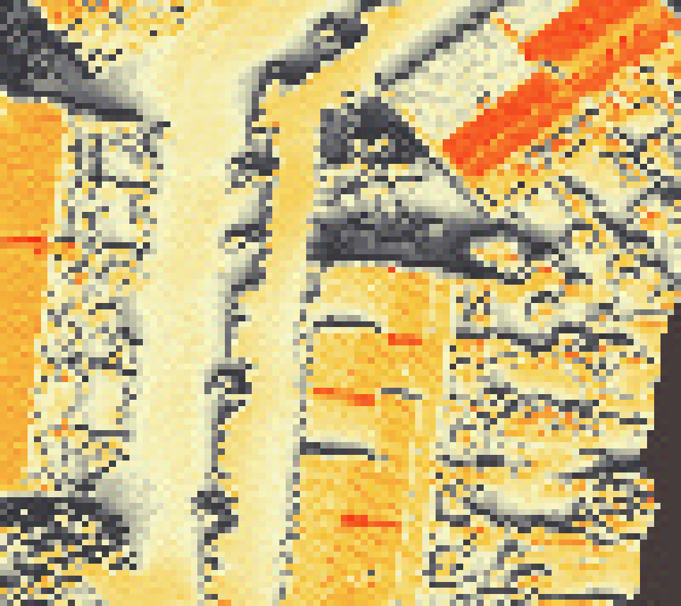 PV-irradiatie op daksegment met intensiteitsverdeling van zonlicht