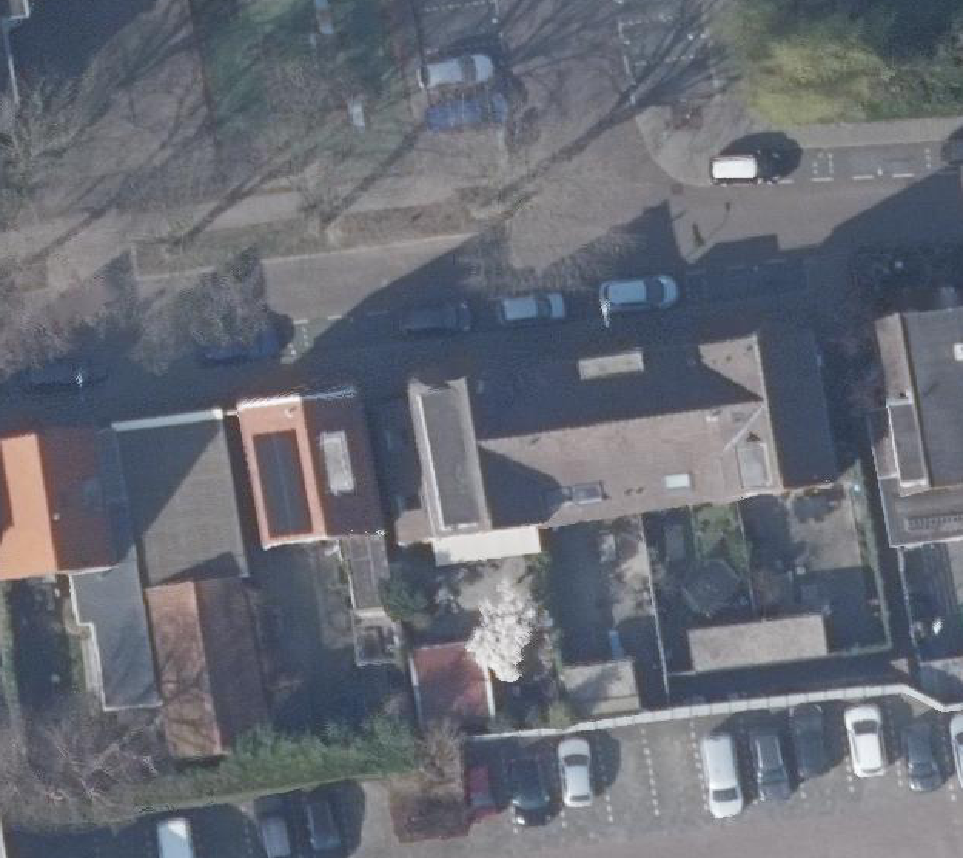 True ortho Luchtfoto op daksegment