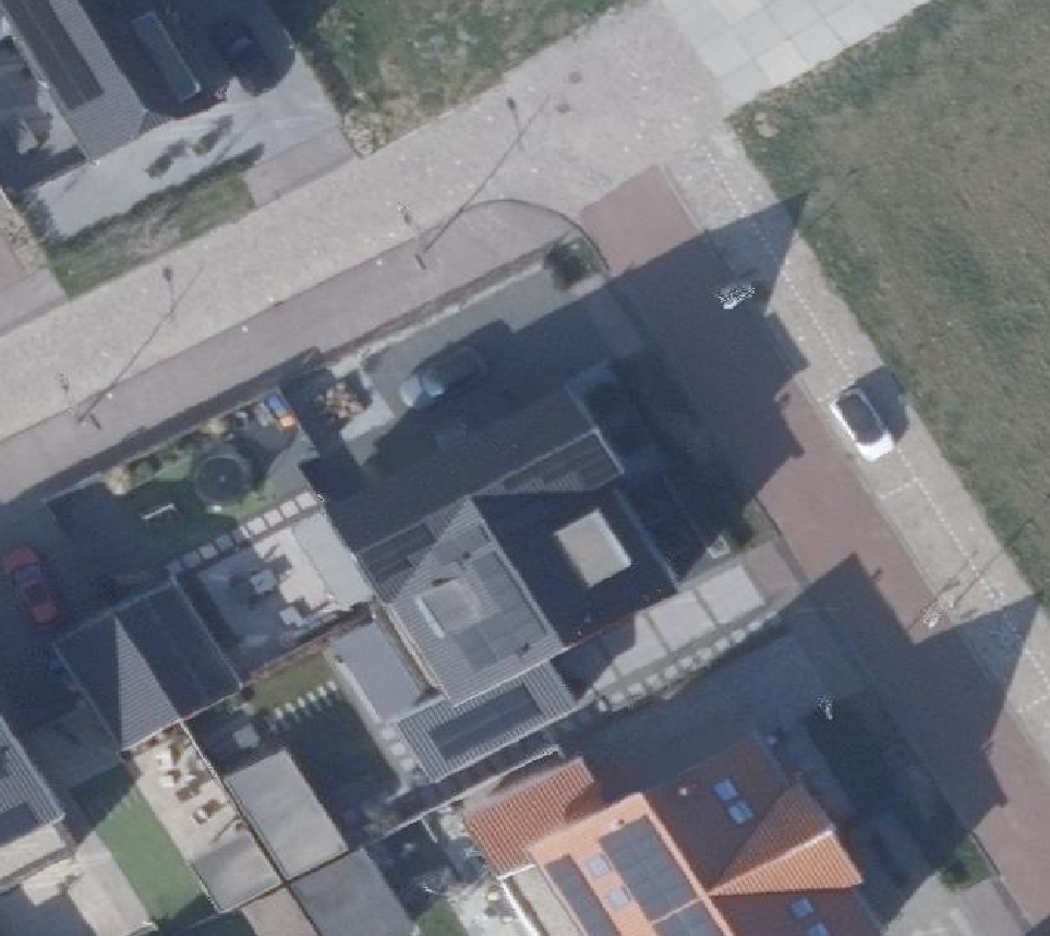 True ortho Luchtfoto op daksegment