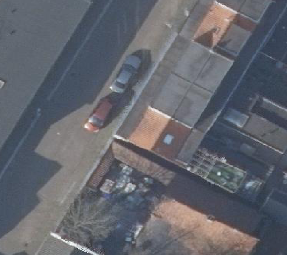 True ortho luchtfoto van Zaandam met zicht op woning
