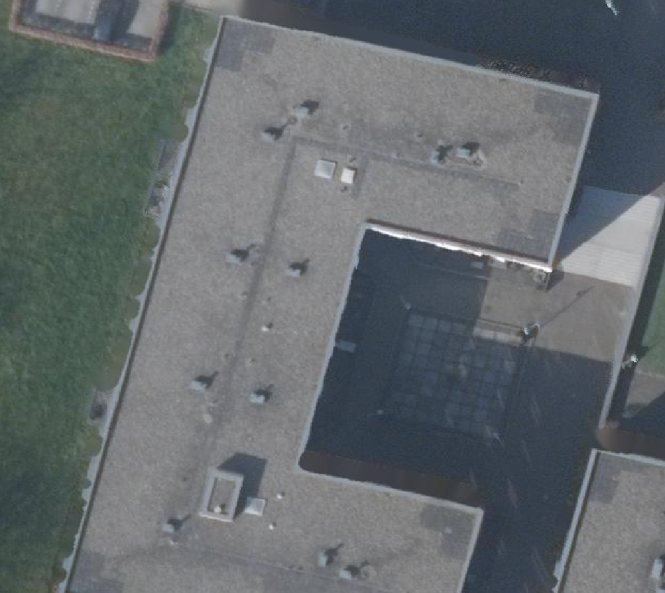 True ortho Luchtfoto op daksegment