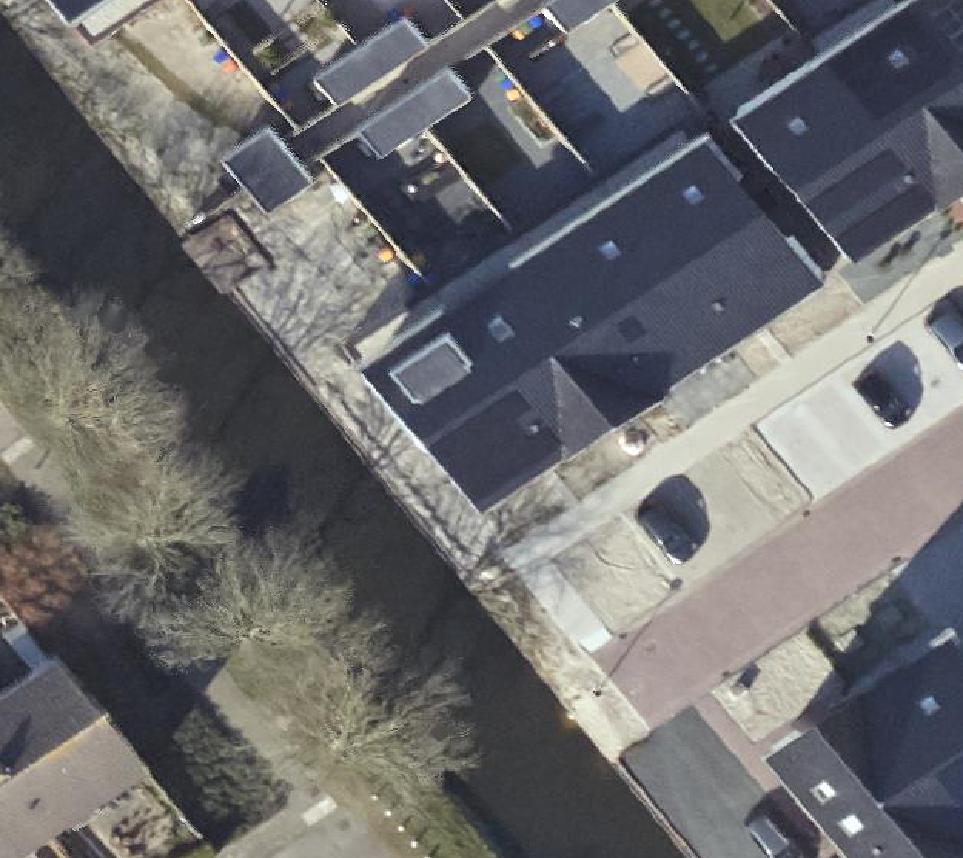 True ortho Luchtfoto op daksegment