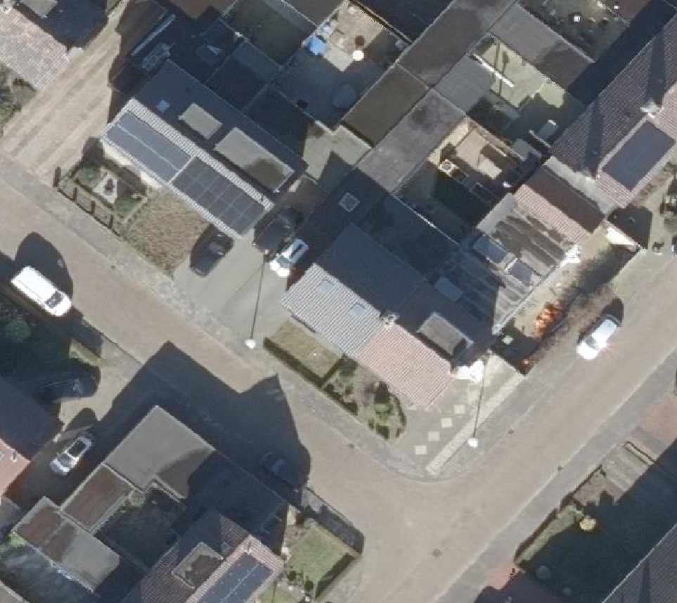 True ortho Luchtfoto op daksegment