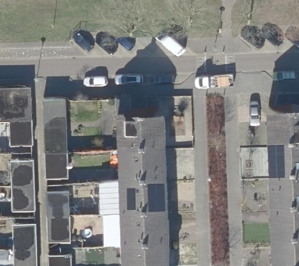 True ortho Luchtfoto op daksegment