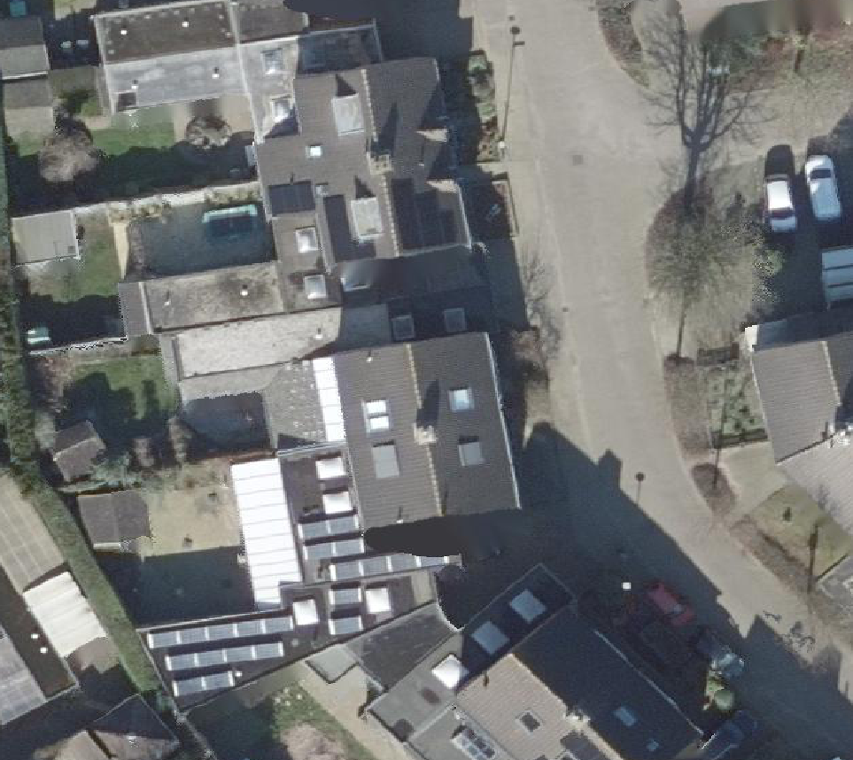 True ortho Luchtfoto op daksegment