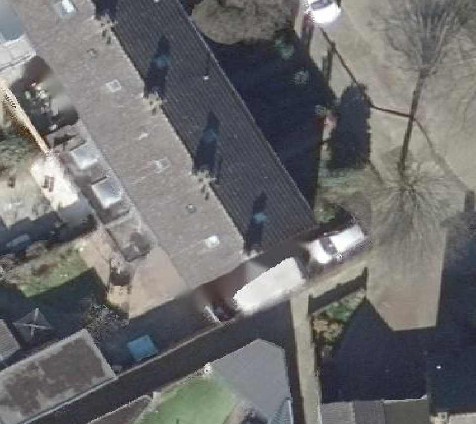 True ortho luchtfoto van Bakel met zicht op woning