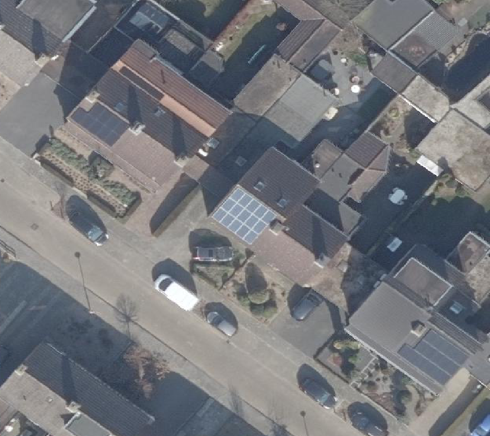True ortho Luchtfoto op daksegment