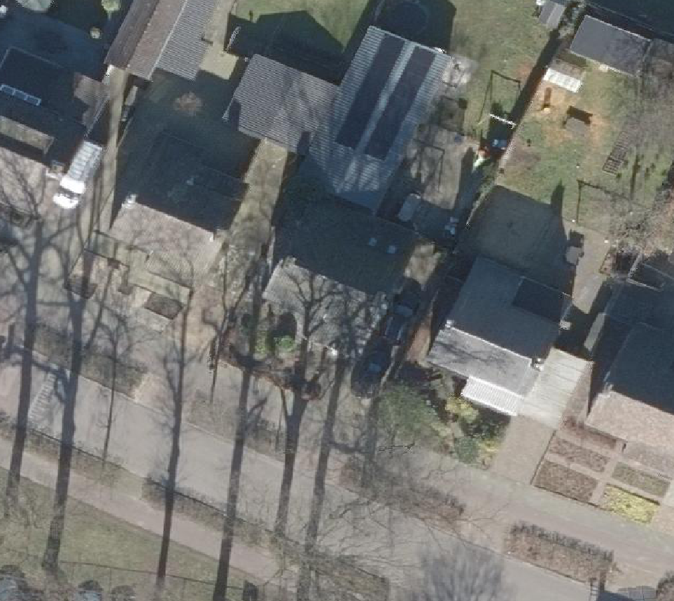 True ortho Luchtfoto op daksegment