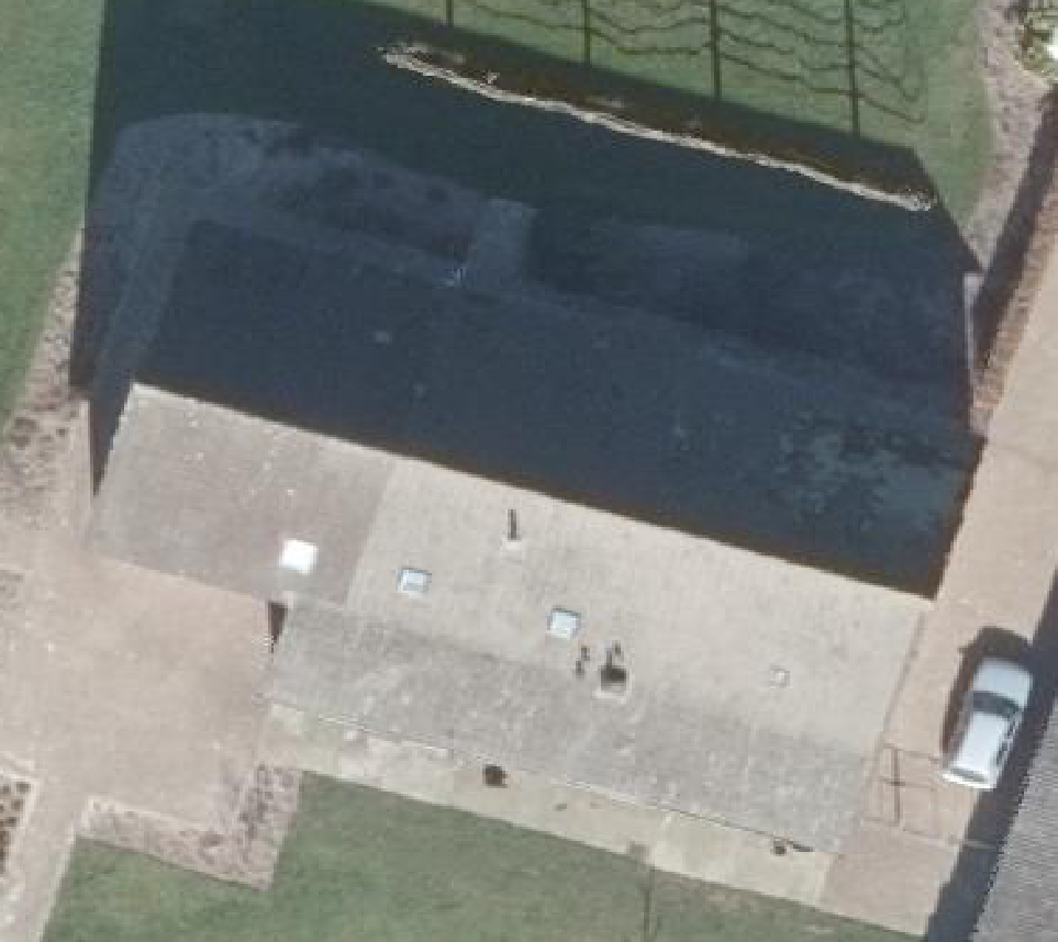 True ortho luchtfoto van De Rips met zicht op woning