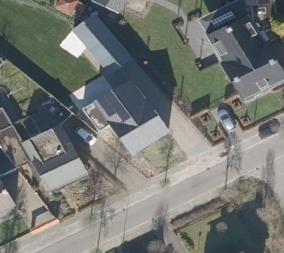 True ortho Luchtfoto op daksegment