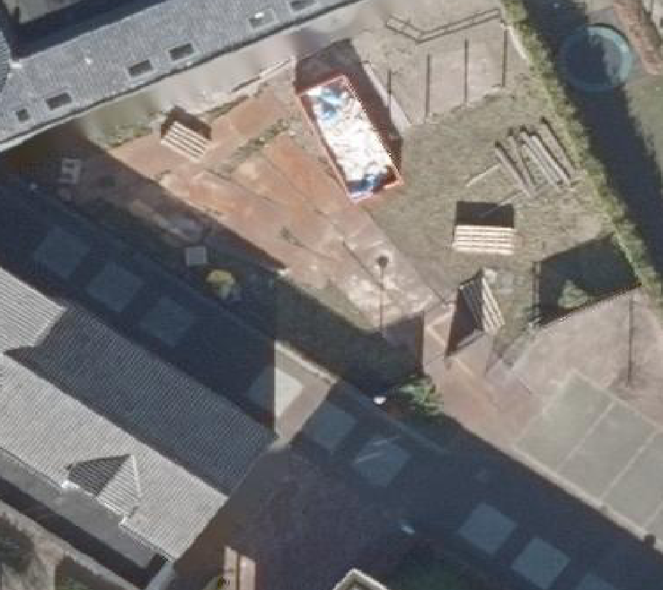 True ortho Luchtfoto op daksegment ingezoomd