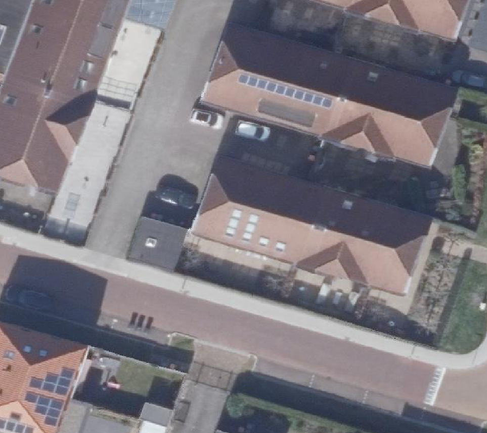 True ortho Luchtfoto op daksegment