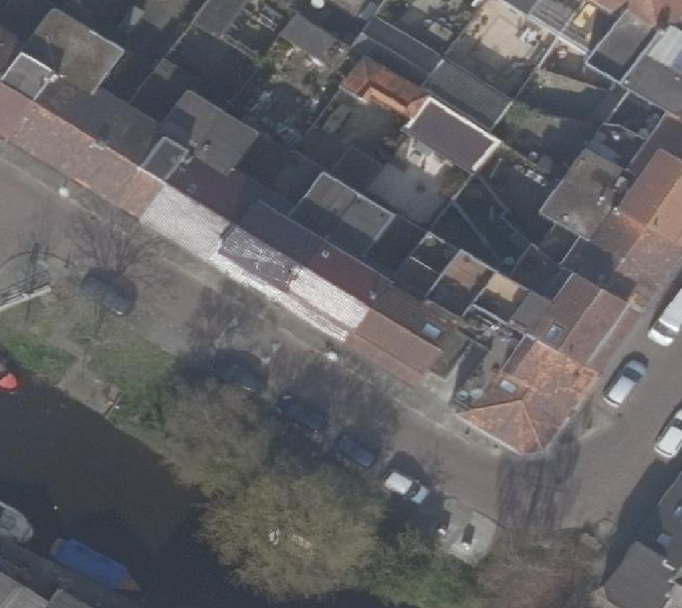 True ortho Luchtfoto op daksegment