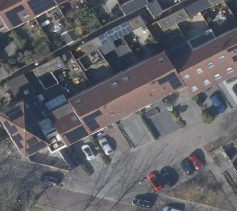 True ortho Luchtfoto op daksegment