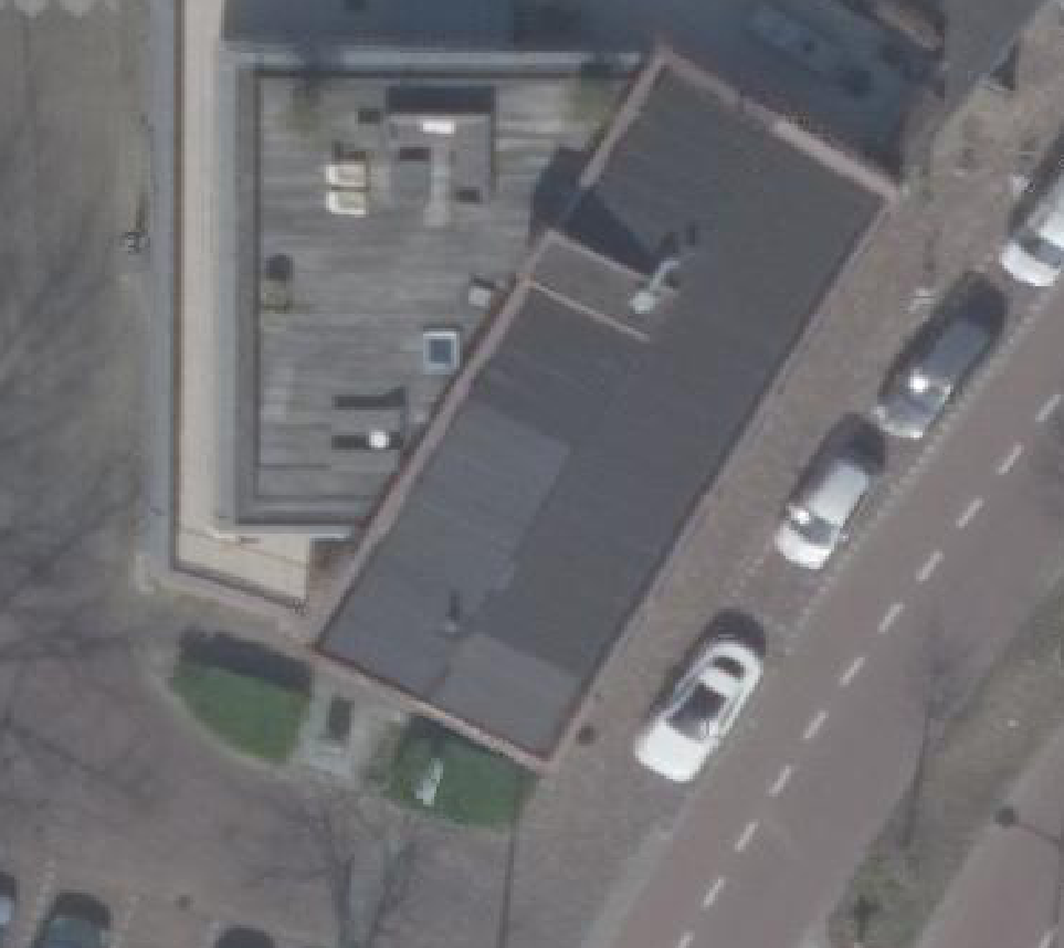 True ortho luchtfoto van Alkmaar met zicht op woning