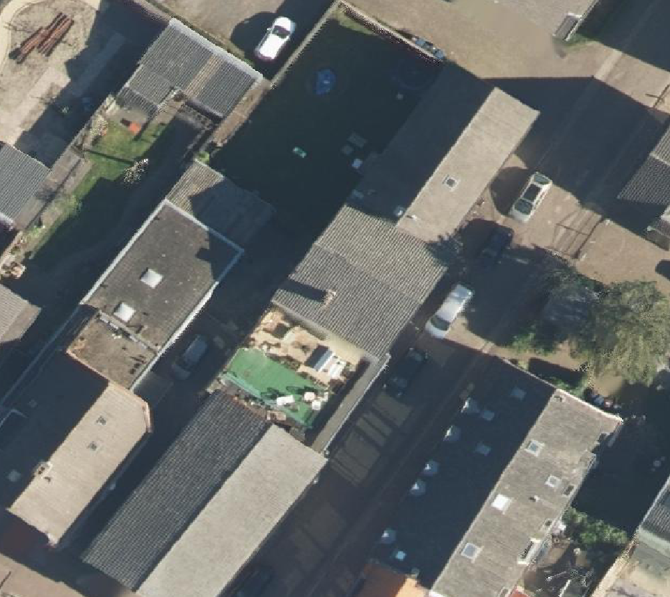 True ortho Luchtfoto op daksegment
