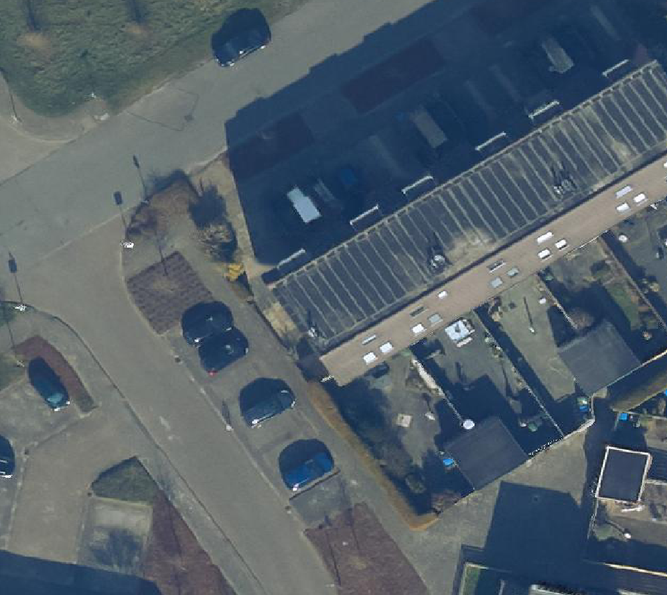 True ortho Luchtfoto op daksegment