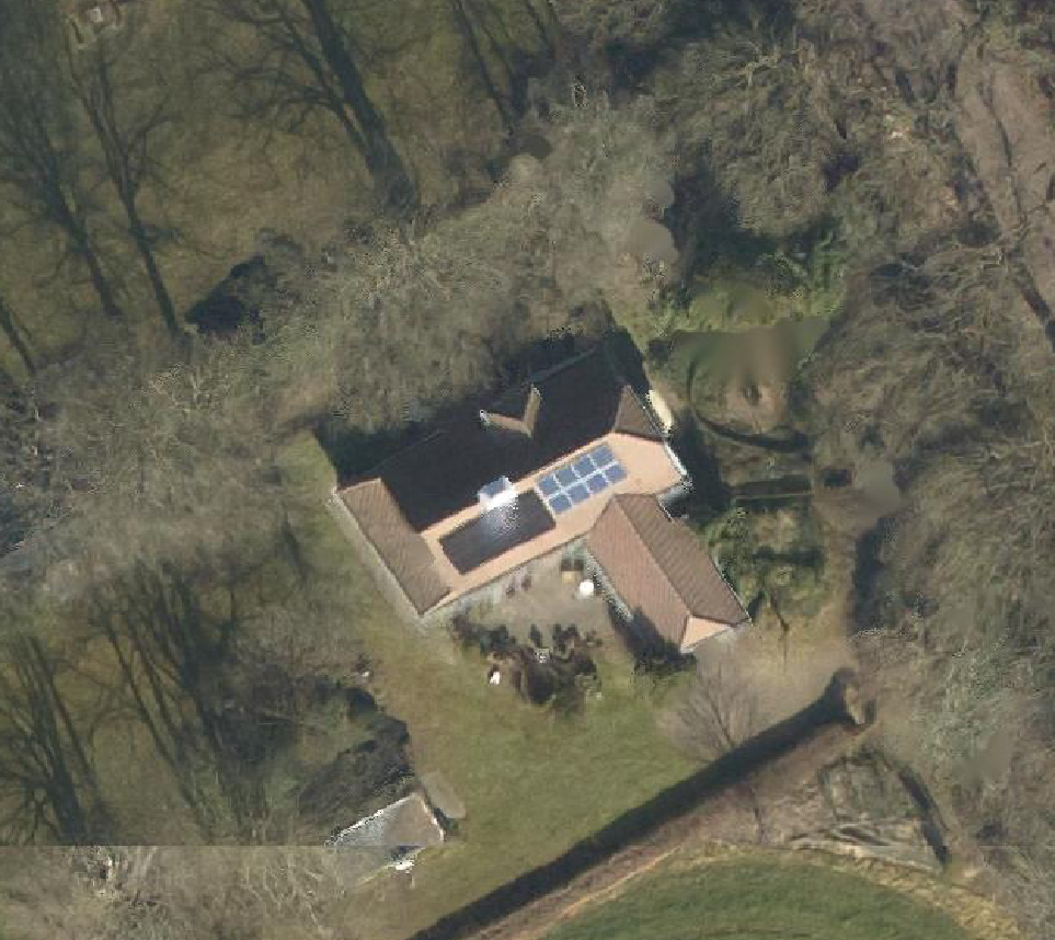 True ortho Luchtfoto op daksegment