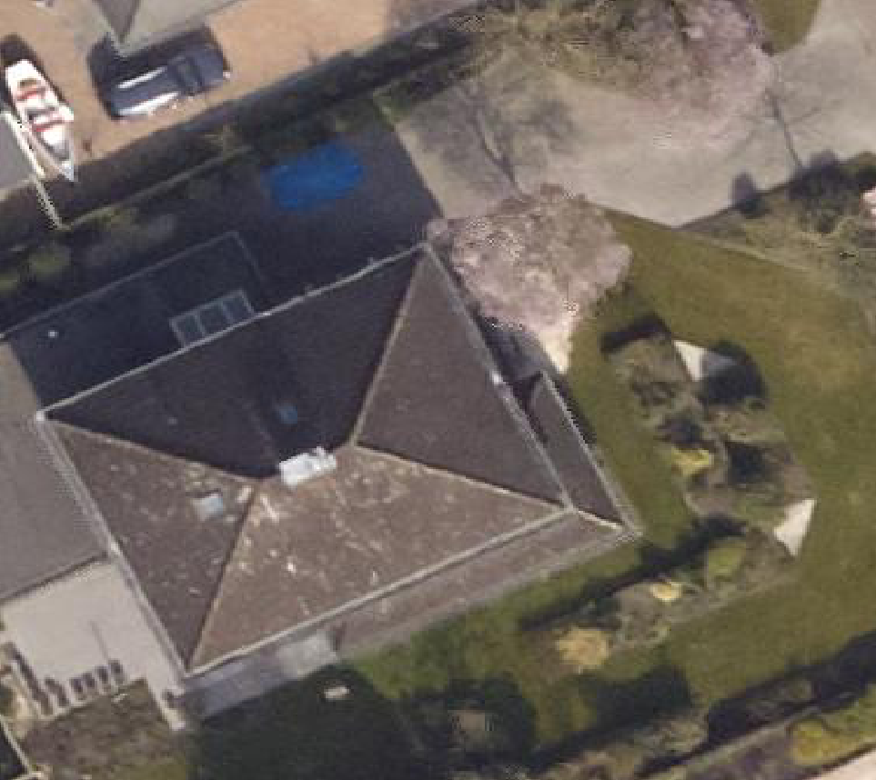 True ortho luchtfoto van Noordwolde met zicht op woning