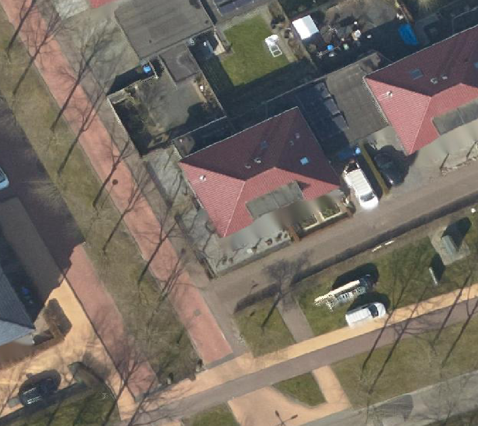 True ortho Luchtfoto op daksegment