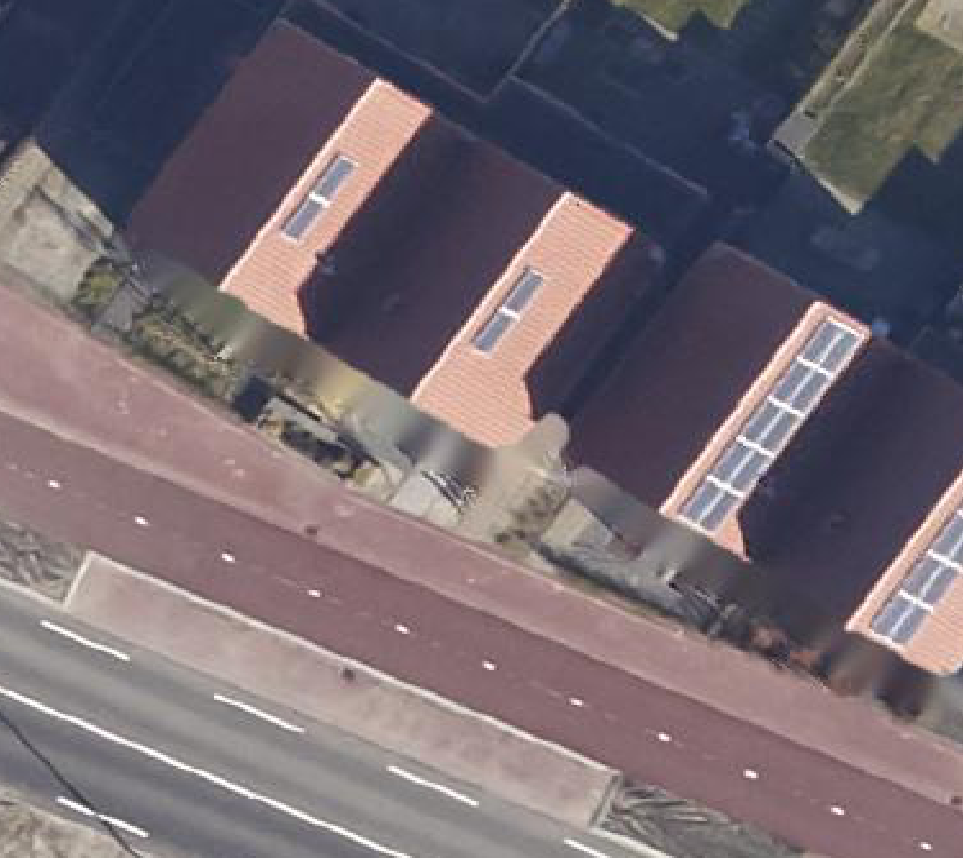 True ortho luchtfoto van Leeuwarden met zicht op woning