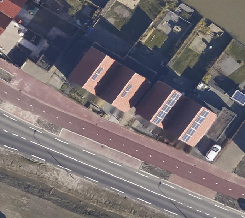 True ortho Luchtfoto op daksegment