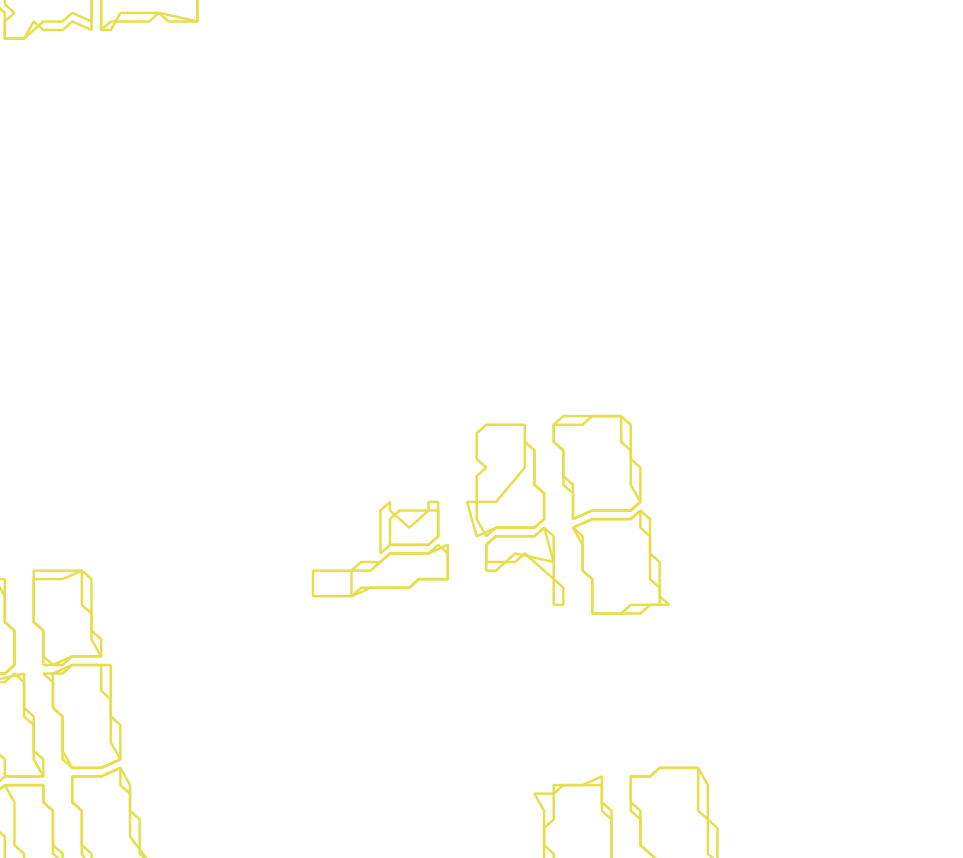 Daksegment met contourlijnen en structuurweergave