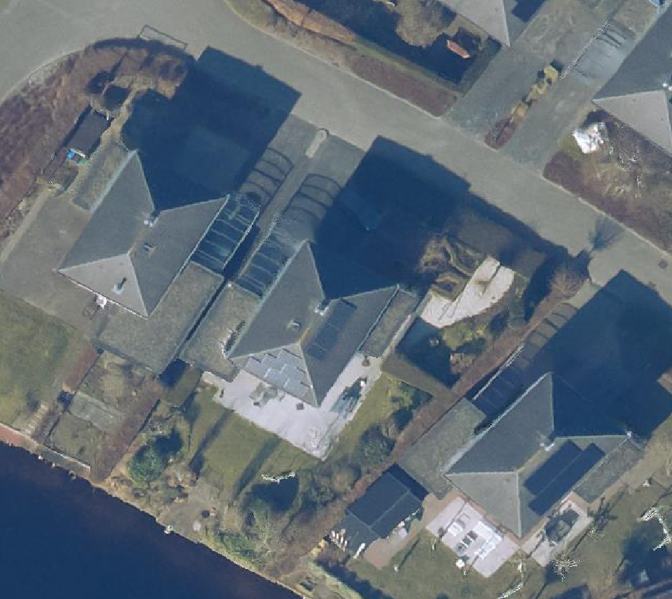 True ortho Luchtfoto op daksegment