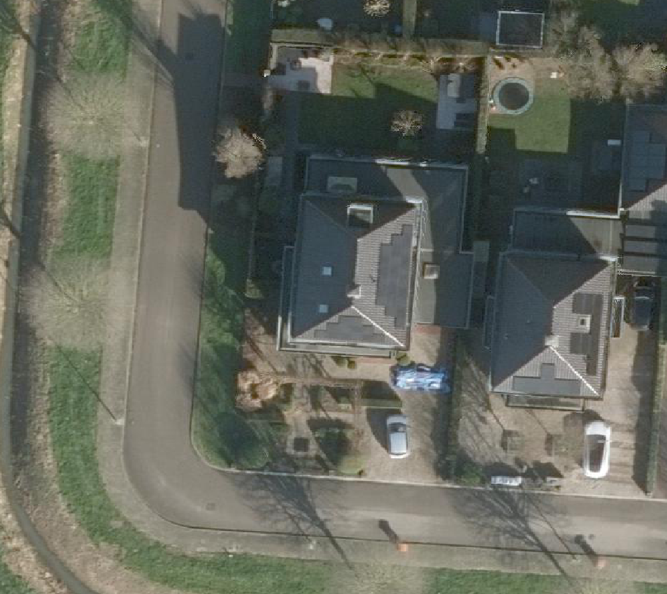 True ortho Luchtfoto op daksegment