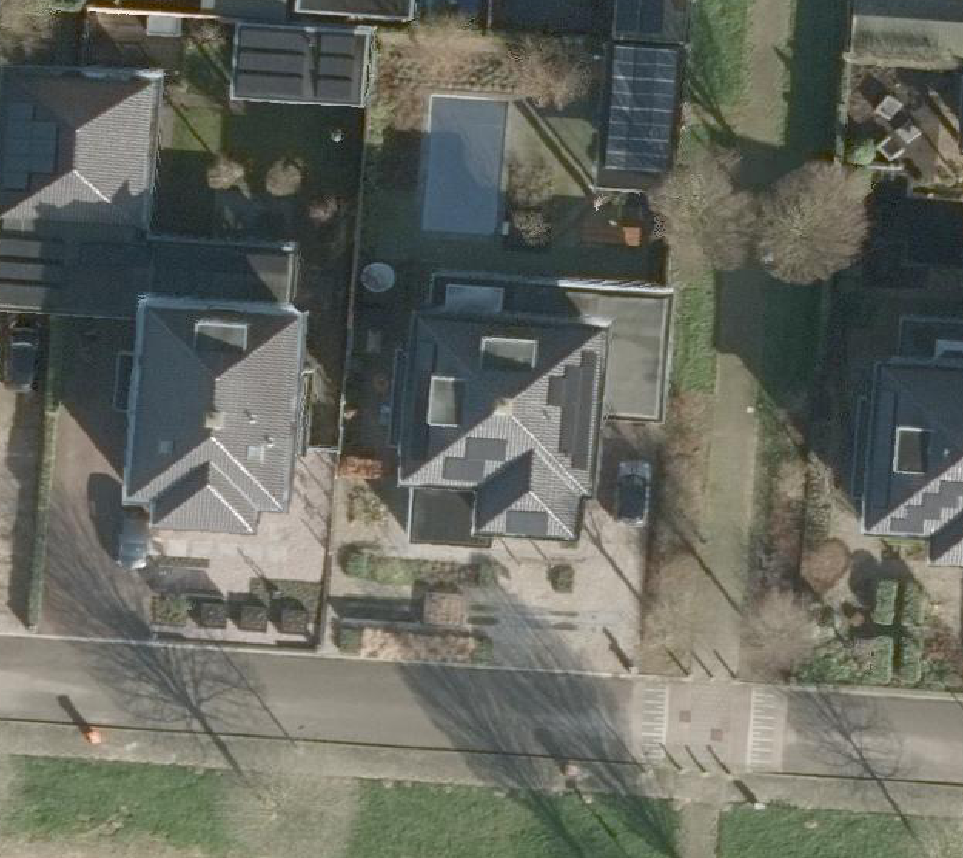 True ortho Luchtfoto op daksegment