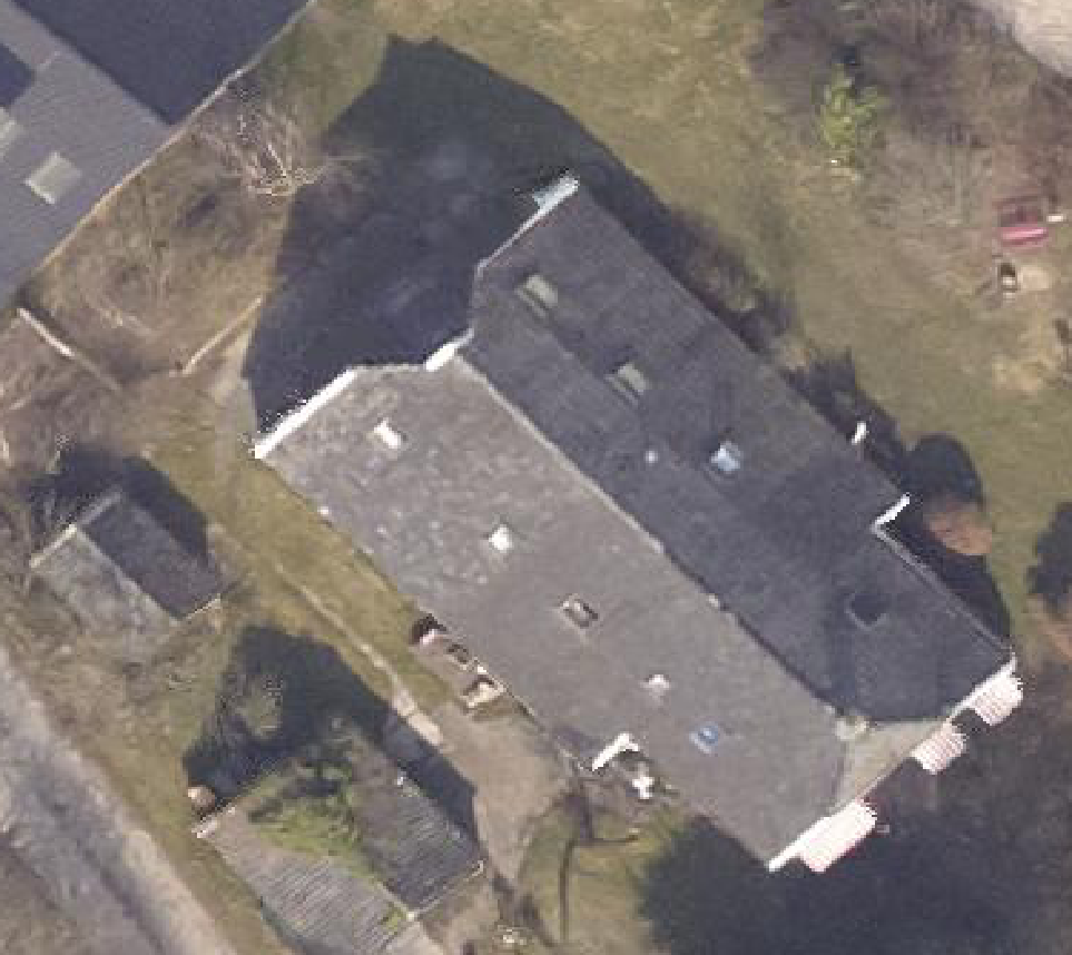 True ortho luchtfoto van Dwingeloo met zicht op woning