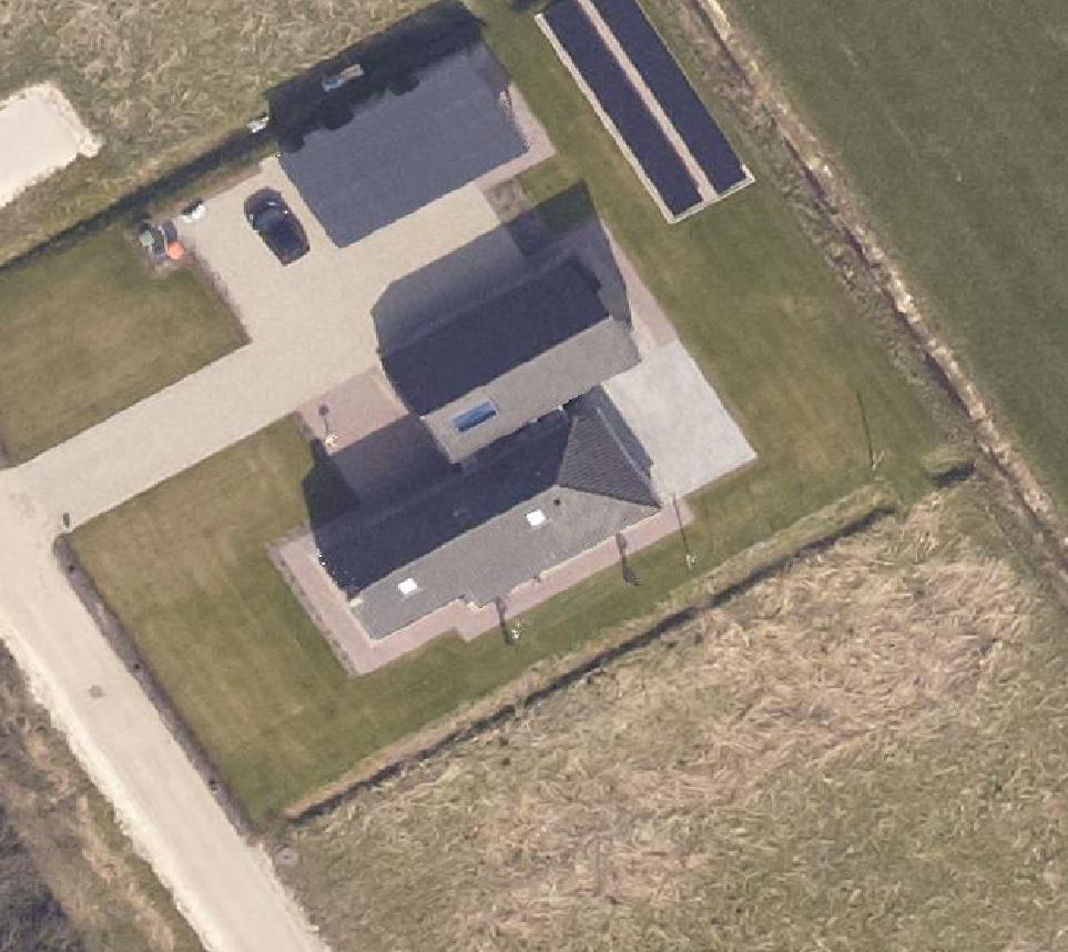 True ortho Luchtfoto op daksegment