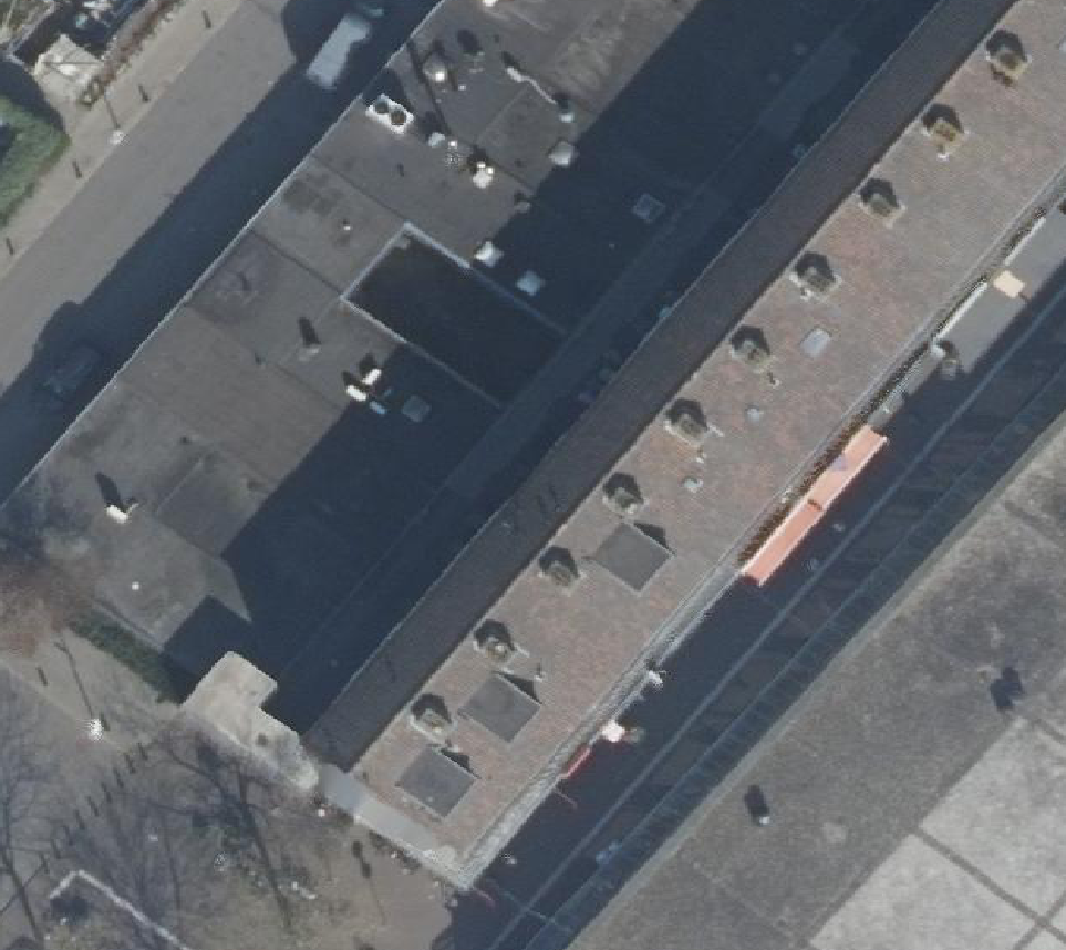 True ortho Luchtfoto op daksegment
