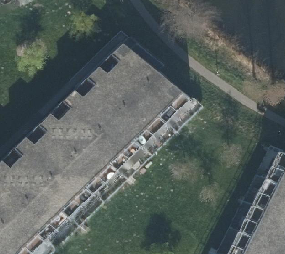 True ortho Luchtfoto op daksegment