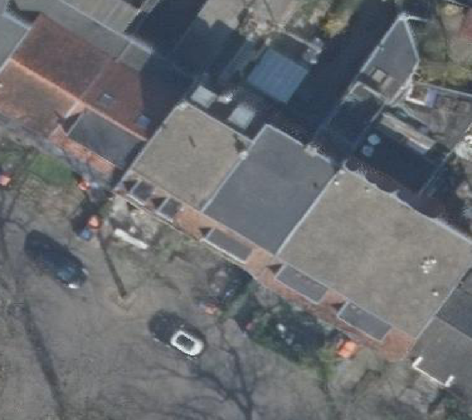 True ortho luchtfoto van Amersfoort met zicht op woning