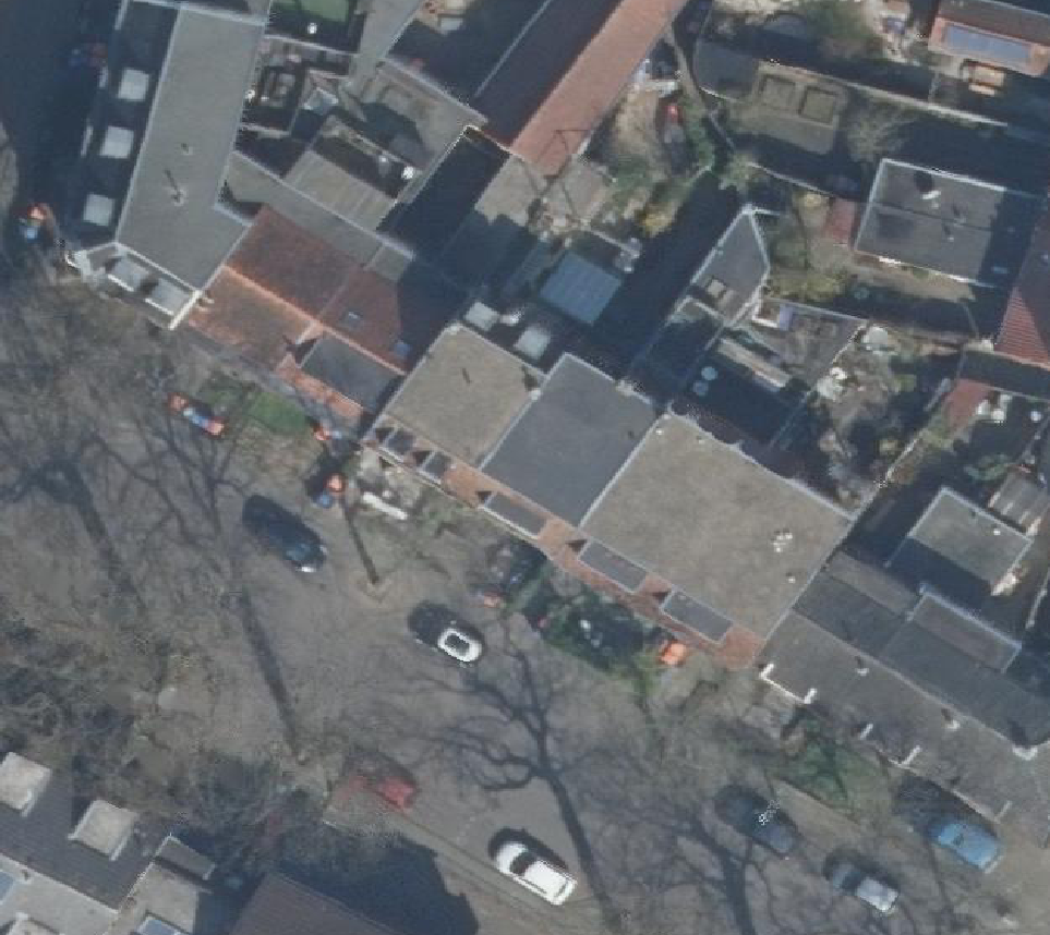 True ortho Luchtfoto op daksegment