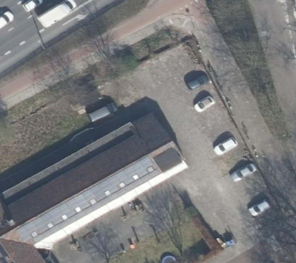 True ortho Luchtfoto op daksegment