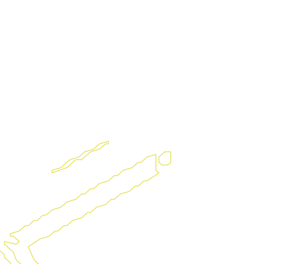 Daksegment met contourlijnen en structuurweergave